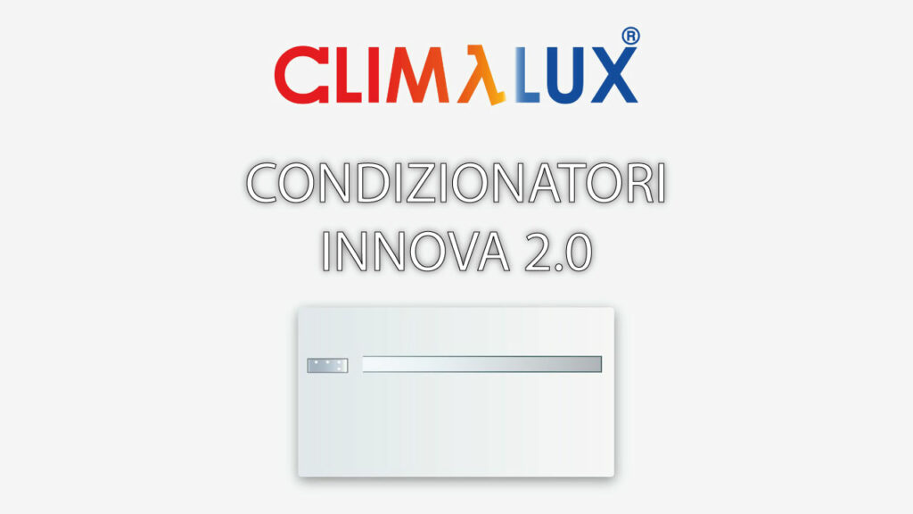 Condizionatore Innova 2.0 senza motore esterno con due fori in facciata, soluzione ideale in Ticino per facciate pulite ed eleganti