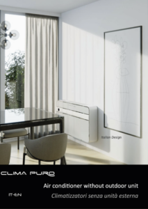 Catalogo Climapuro by Climalux climatizzatore senza unità esterna installato in abitazione in Ticino