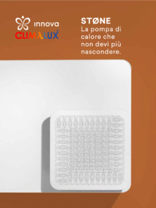 Catalogo Innova Stone pompa di calore a scomparsa aria acqua installazione incasso parete esterna Canton Ticino Climalux