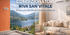Condizionatori a Riva San Vitale senza unità esterna con vista lago e installazione interna