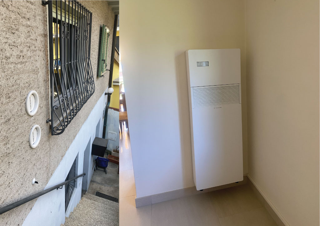 Installazione Climalux a Stabio di climatizzatore Innova senza unità esterna